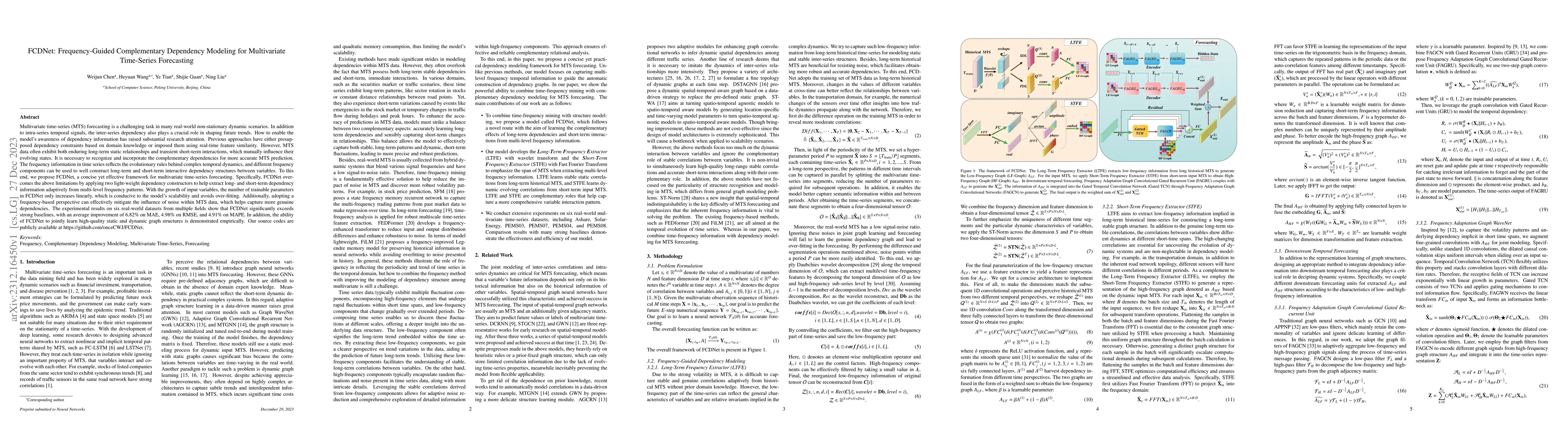 Thumbnail for FCDNet: Frequency-Guided Complementary Dependency Modeling for
  Multivariate Time-Series Forecasting