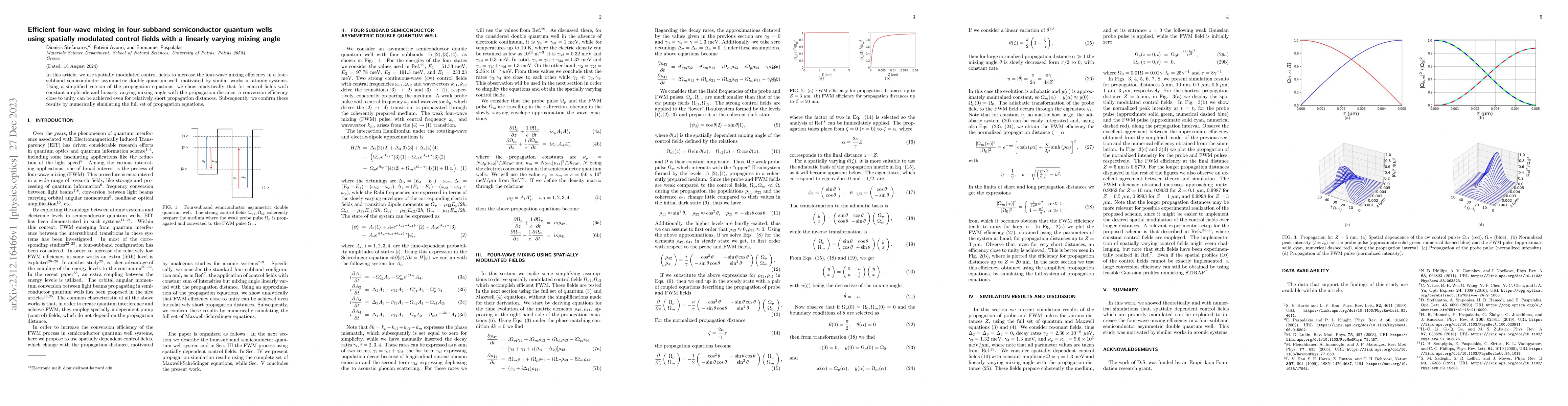 Thumbnail for Efficient four-wave mixing in four-subband semiconductor quantum wells
  using spatially modulated control fields with a linearly varying mixing angle