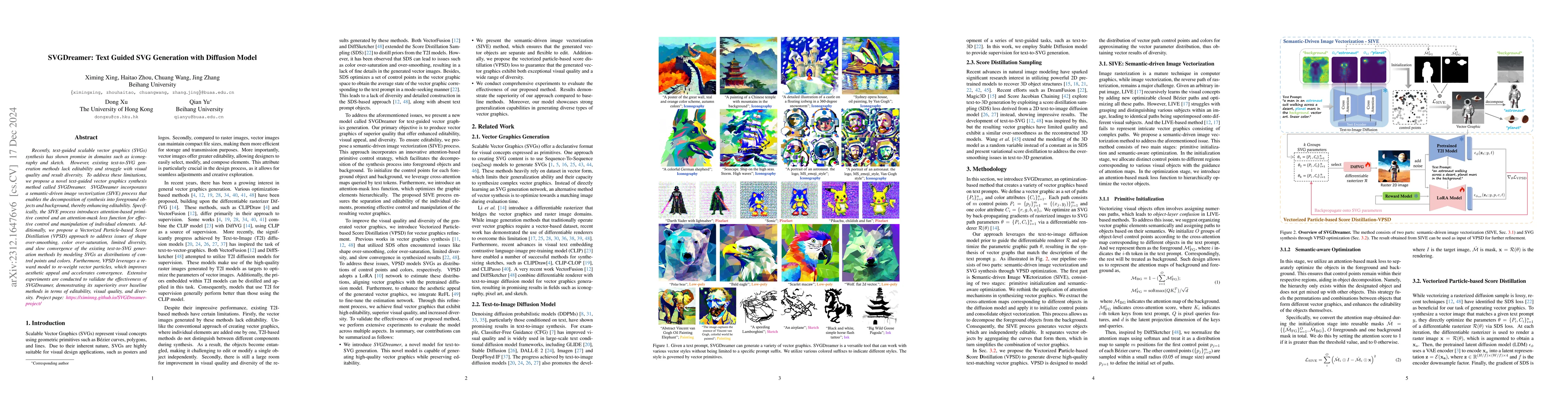 Thumbnail for SVGDreamer: Text Guided SVG Generation with Diffusion Model