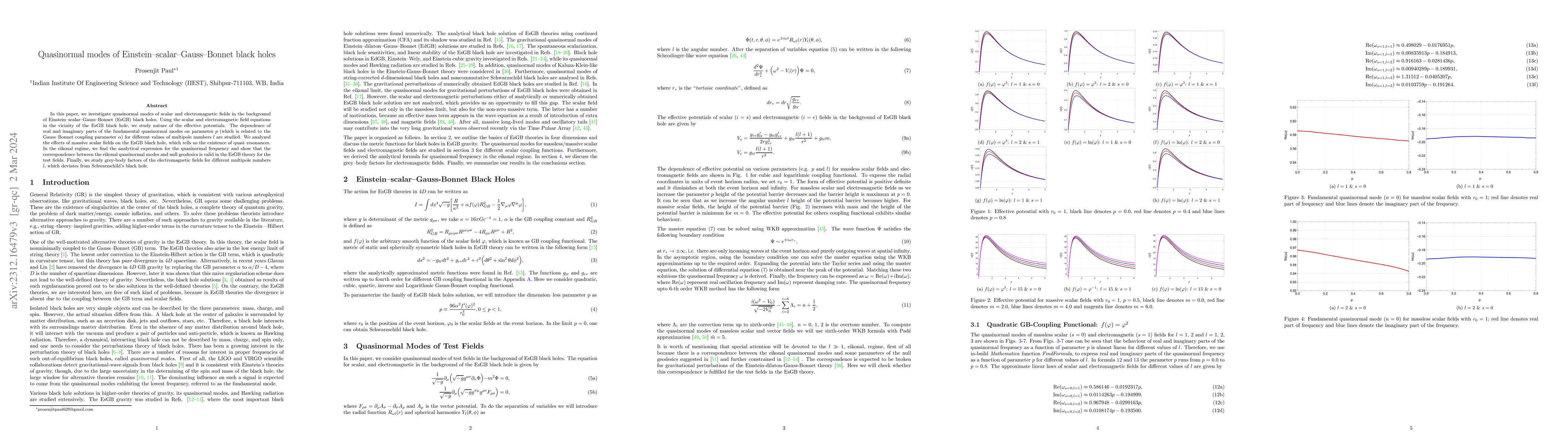 Thumbnail for Quasinormal modes of Einstein--scalar--Gauss--Bonnet black holes