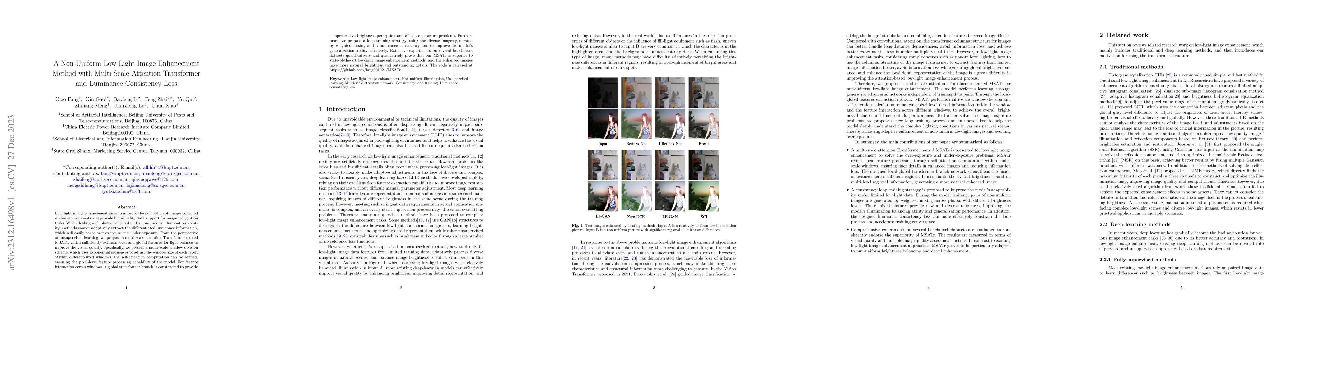 Thumbnail for A Non-Uniform Low-Light Image Enhancement Method with Multi-Scale
  Attention Transformer and Luminance Consistency Loss