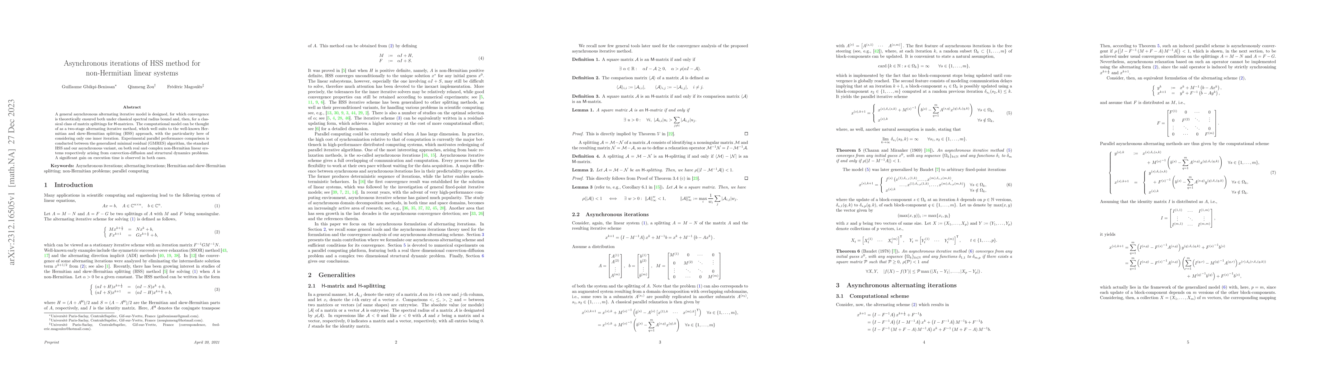 Thumbnail for Asynchronous iterations of HSS method for non-Hermitian linear systems