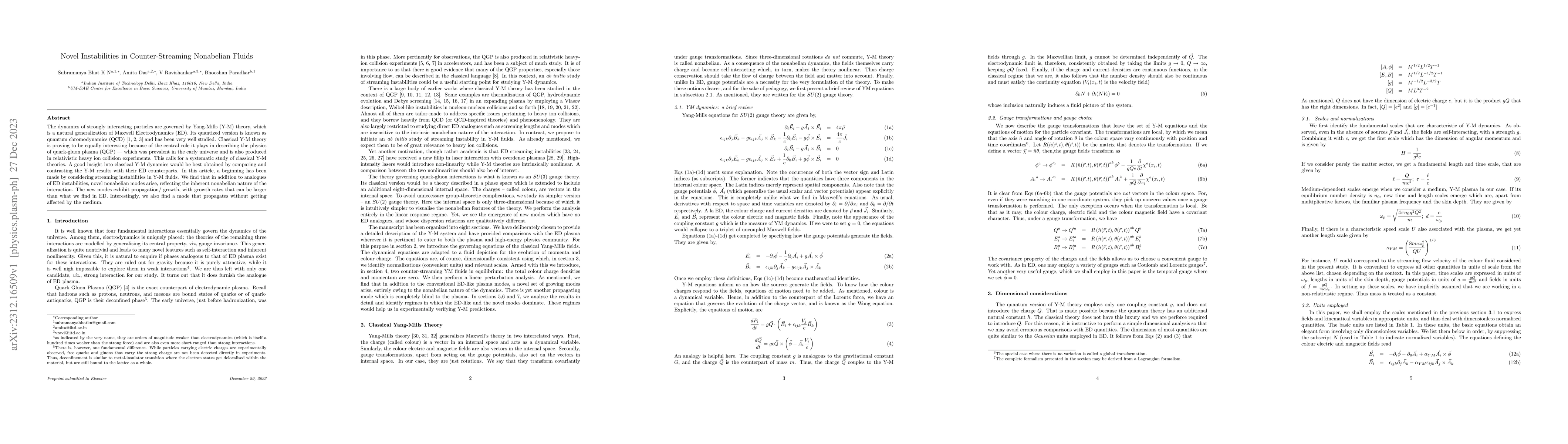 Thumbnail for Novel Instabilities in Counter-Streaming Nonabelian Fluids