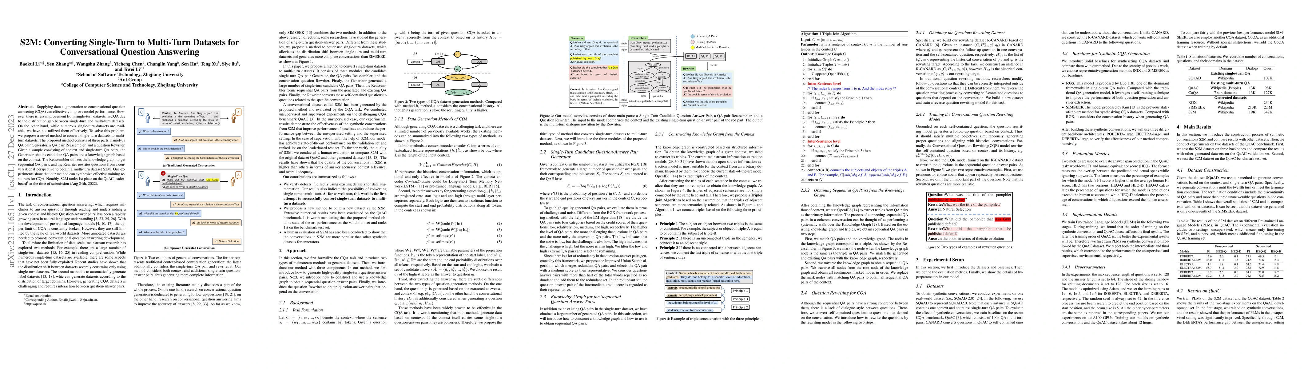 Thumbnail for S2M: Converting Single-Turn to Multi-Turn Datasets for Conversational
  Question Answering