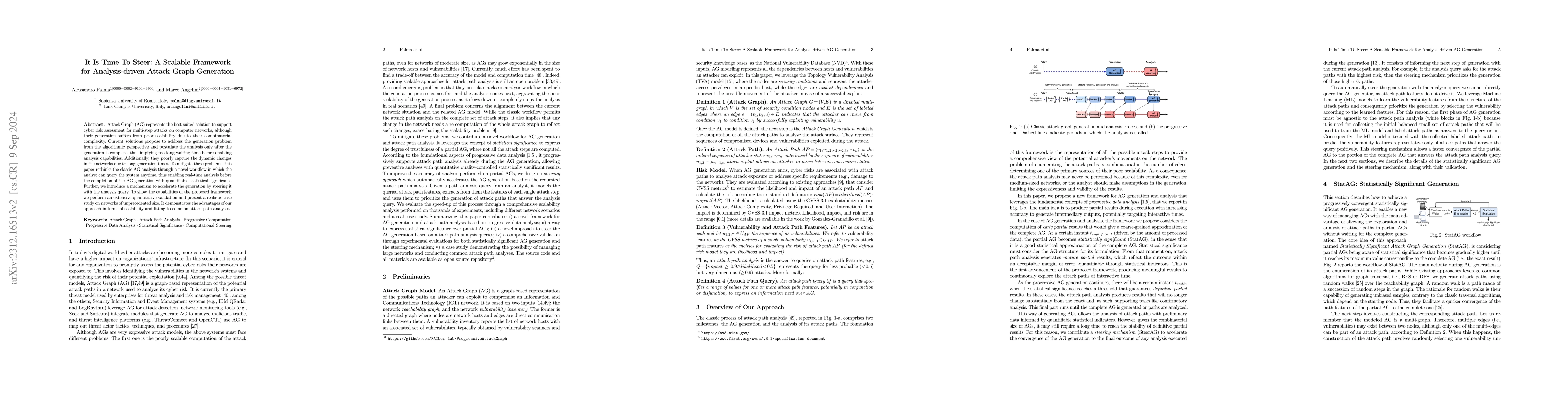 Thumbnail for It Is Time To Steer: A Scalable Framework for Analysis-driven Attack
  Graph Generation