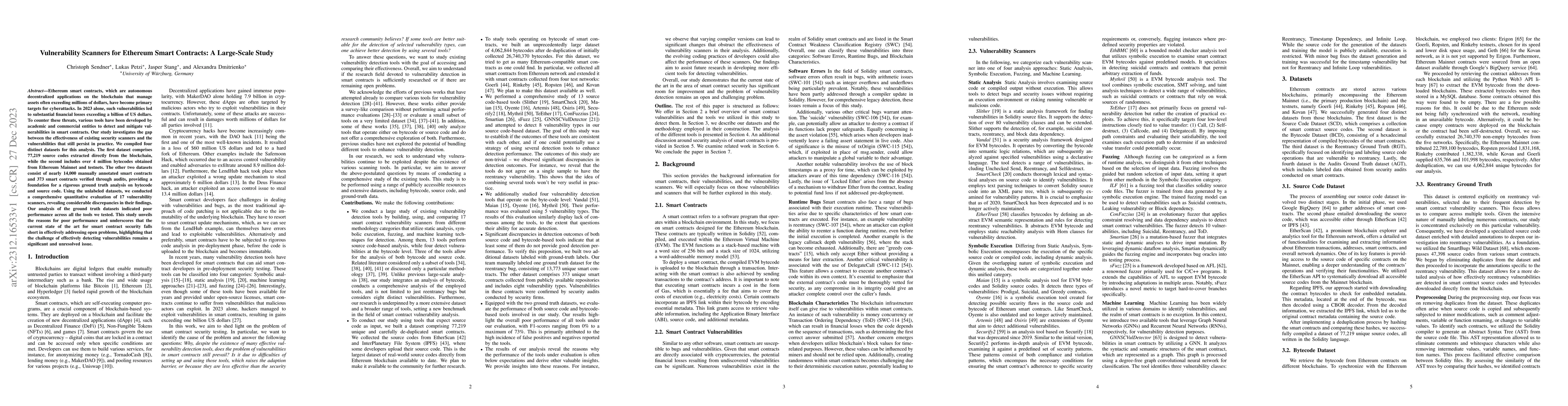 Thumbnail for Vulnerability Scanners for Ethereum Smart Contracts: A Large-Scale Study