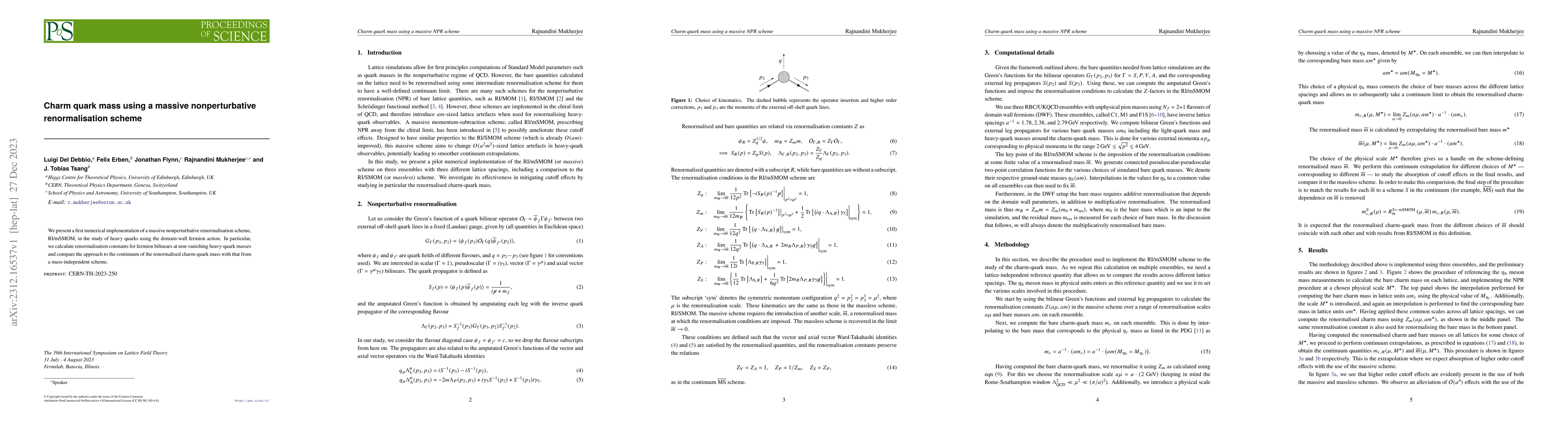 Thumbnail for Charm quark mass using a massive nonperturbative renormalisation scheme