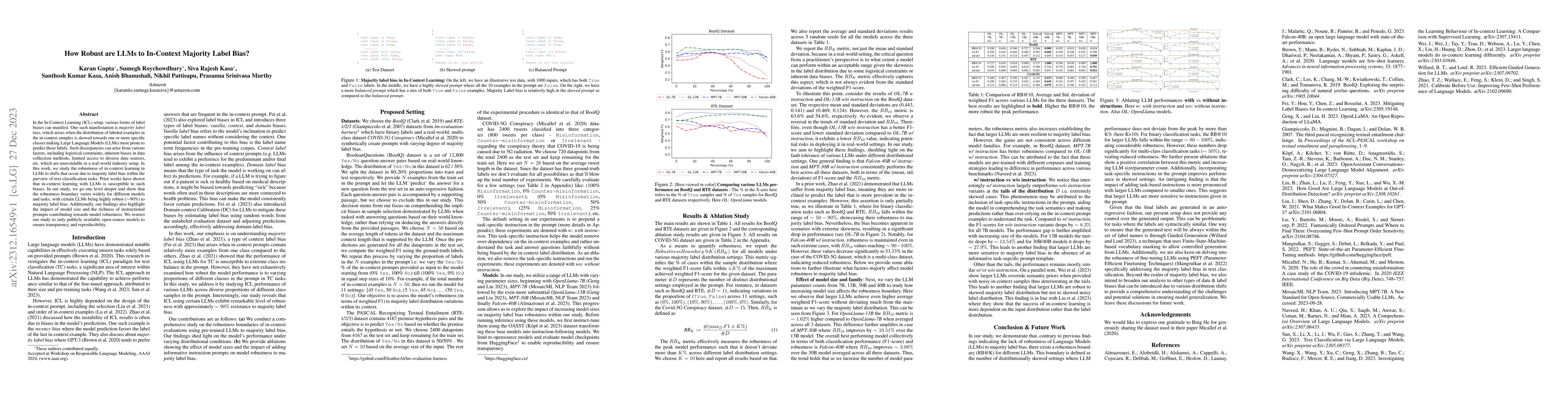 Thumbnail for How Robust are LLMs to In-Context Majority Label Bias?