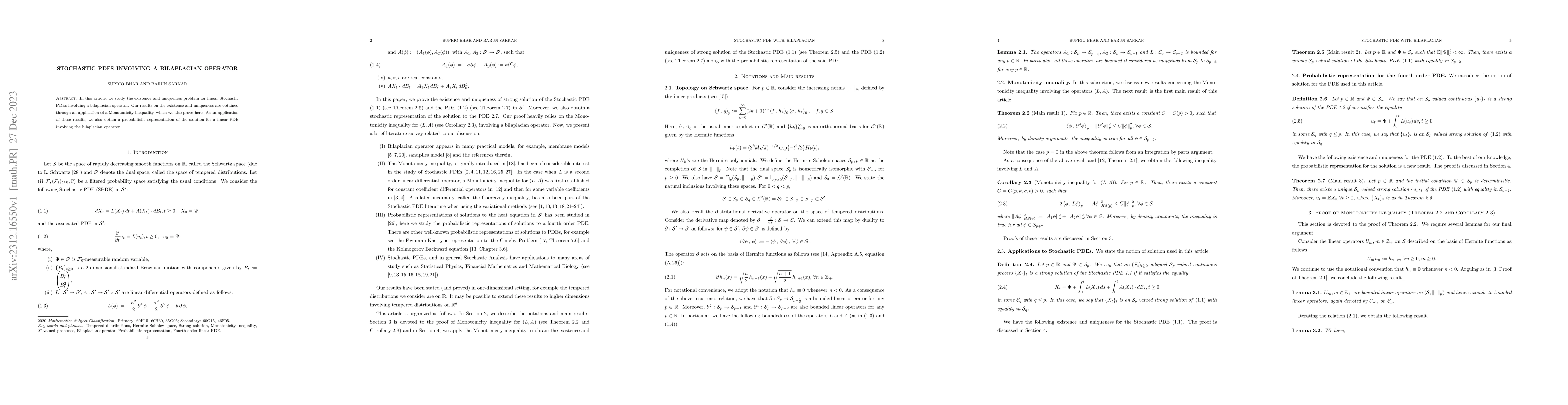 Thumbnail for Stochastic PDEs involving a bilaplacian operator