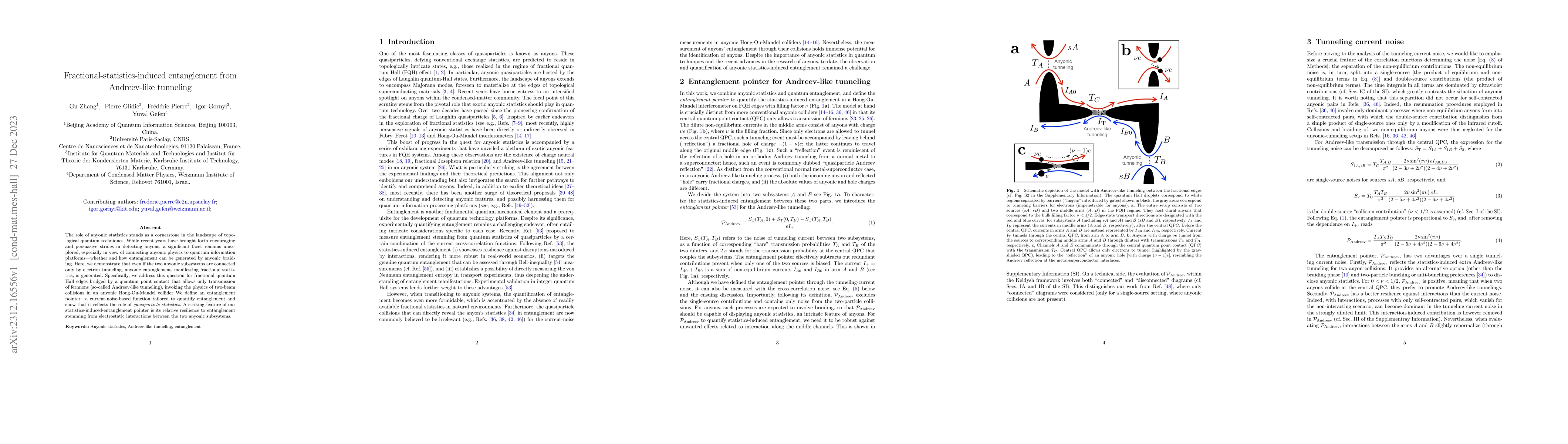 Thumbnail for Fractional-statistics-induced entanglement from Andreev-like tunneling