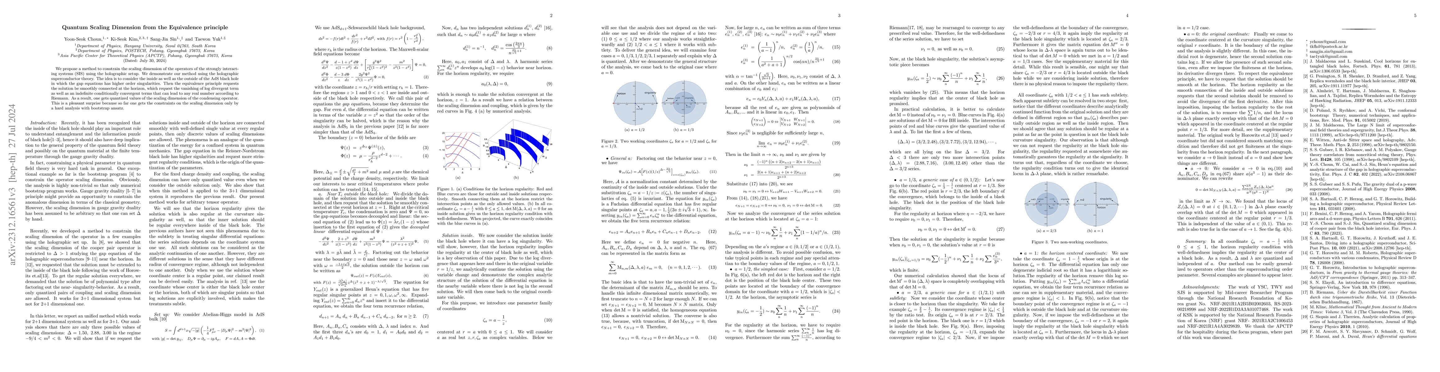 Thumbnail for Quantum Scaling Dimension from the Equivalence principle