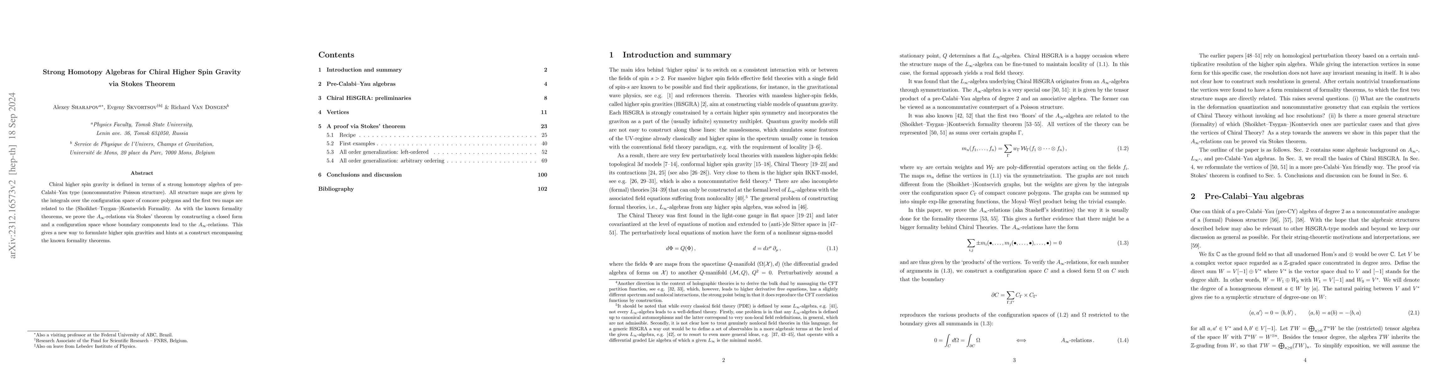 Thumbnail for Strong Homotopy Algebras for Higher Spin Gravity via Stokes Theorem