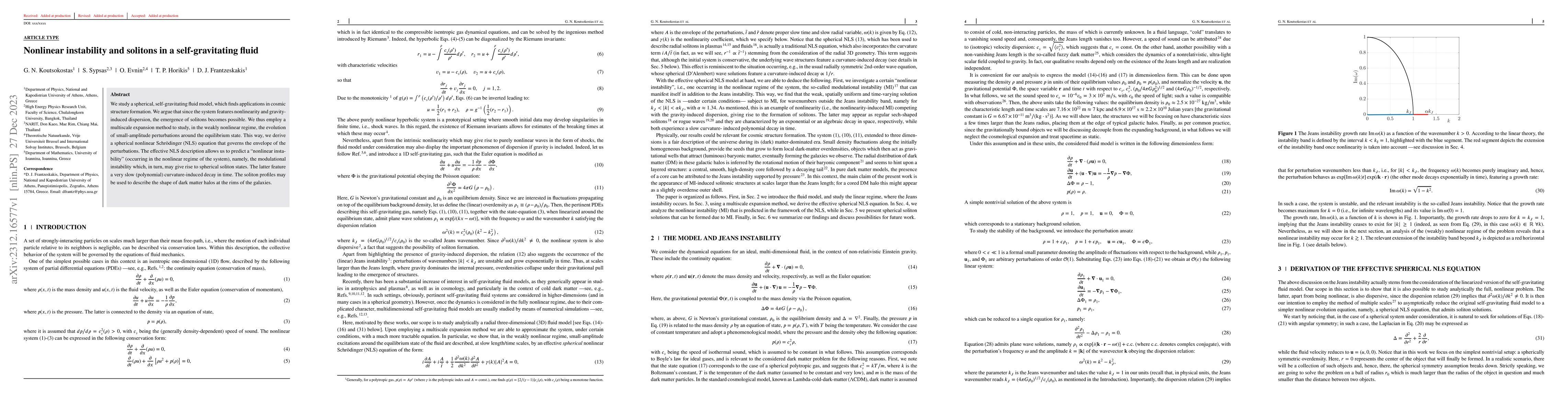 Thumbnail for Nonlinear instability and solitons in a self-gravitating fluid