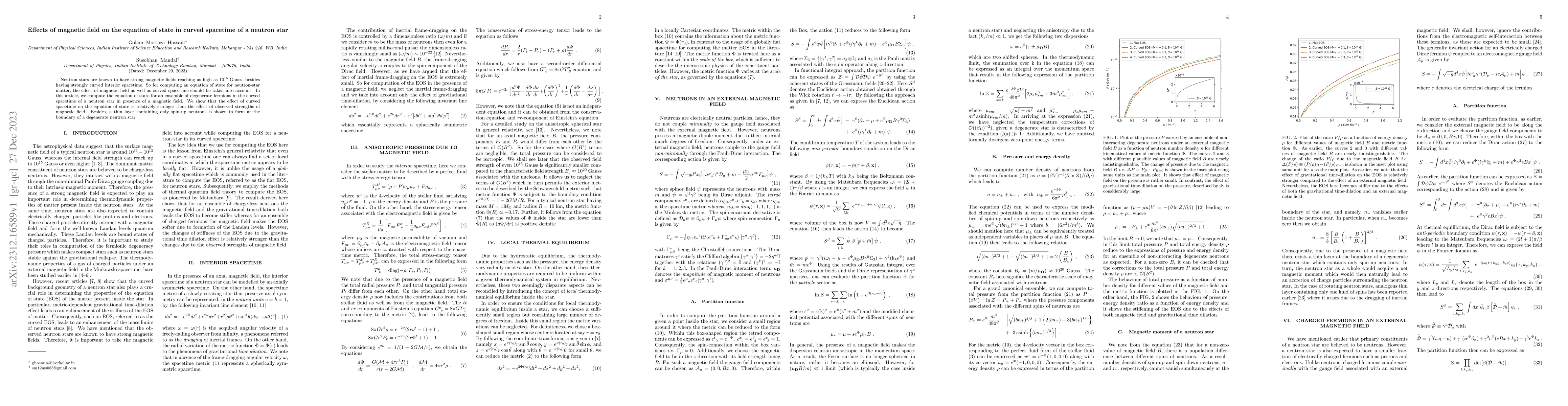 Thumbnail for Effects of magnetic field on the equation of state in curved spacetime
  of a neutron star