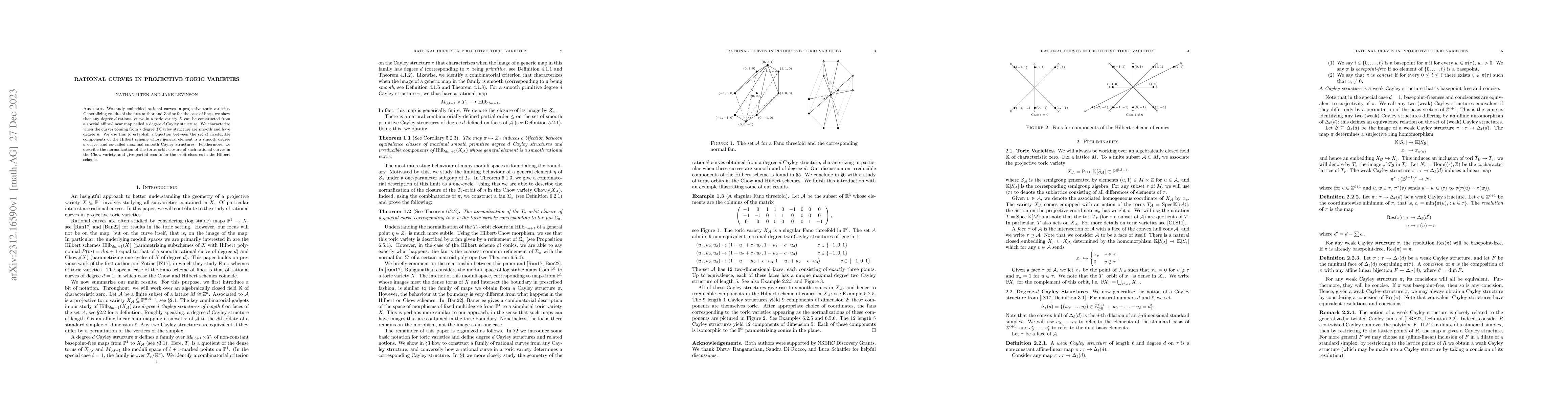 Thumbnail for Rational Curves in Projective Toric Varieties