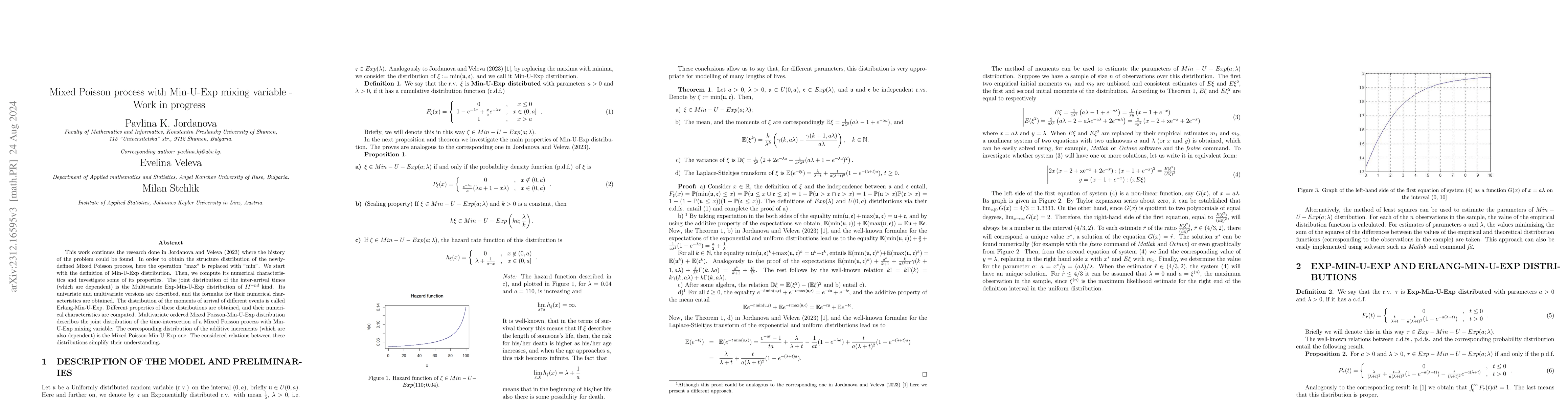 Thumbnail for Mixed Poisson process with Min-U-Exp mixing variable