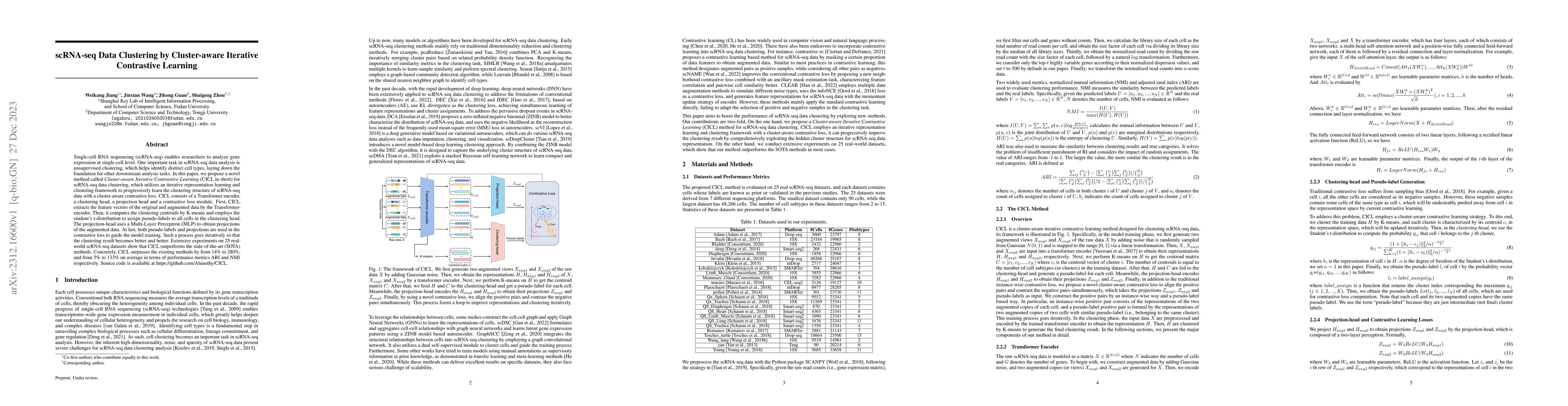 Thumbnail for scRNA-seq Data Clustering by Cluster-aware Iterative Contrastive
  Learning