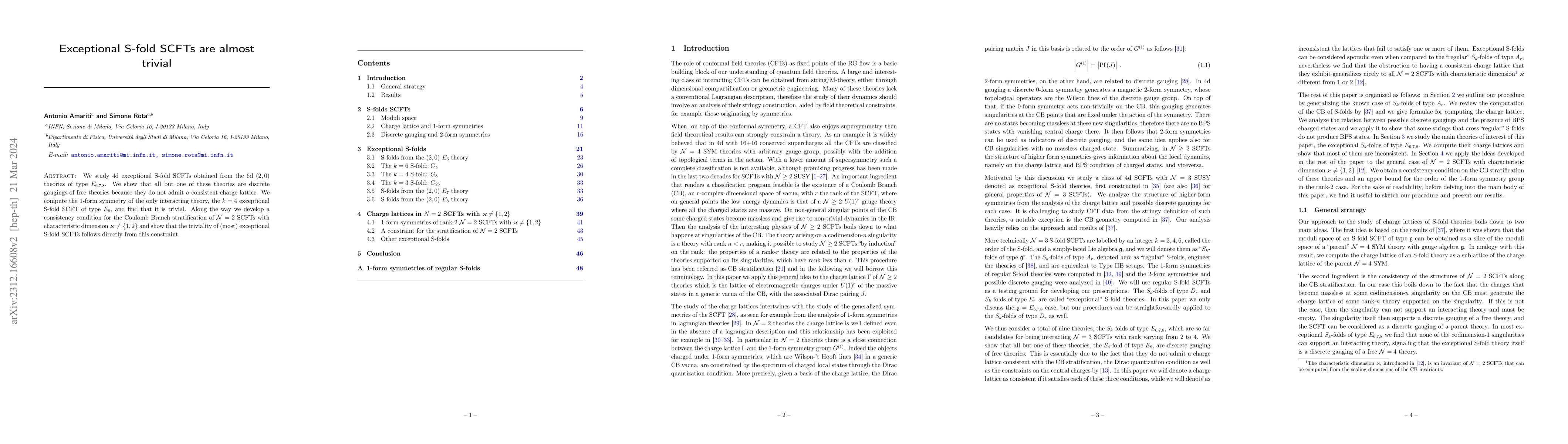 Thumbnail for Exceptional S-fold SCFTs are almost trivial
