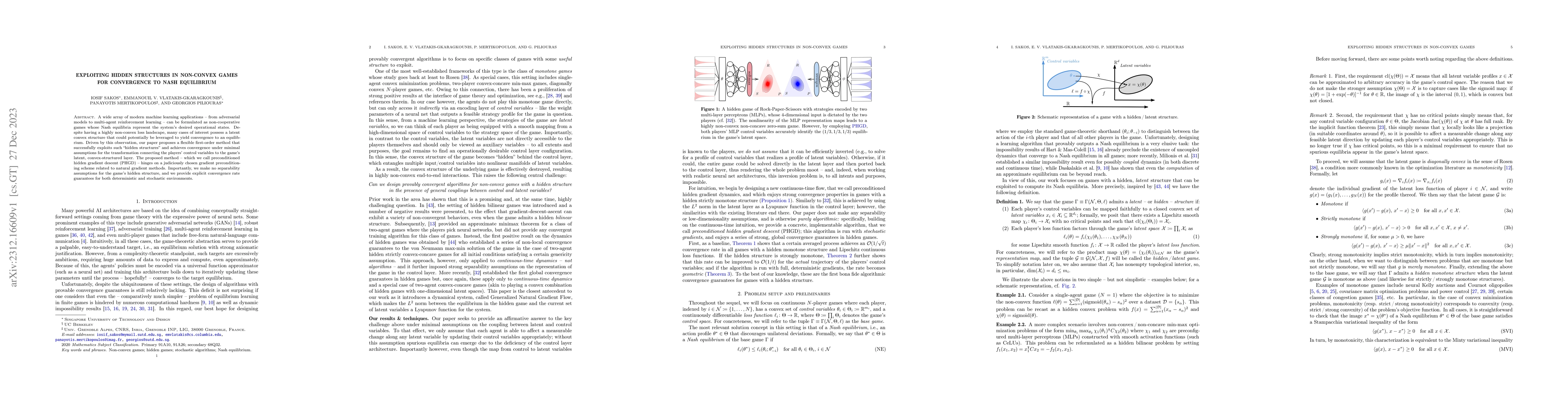 Thumbnail for Exploiting hidden structures in non-convex games for convergence to Nash
  equilibrium