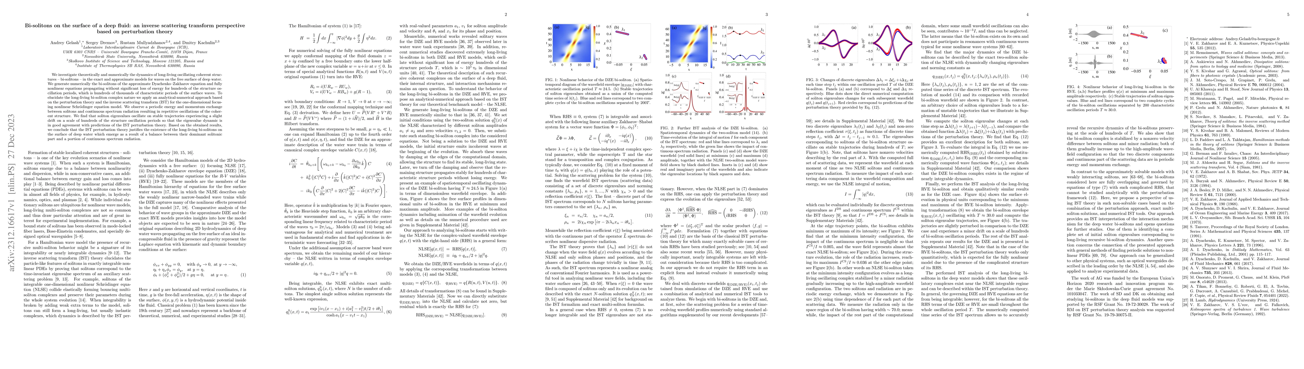 Thumbnail for Bi-solitons on the surface of a deep fluid: an inverse scattering
  transform perspective based on perturbation theory