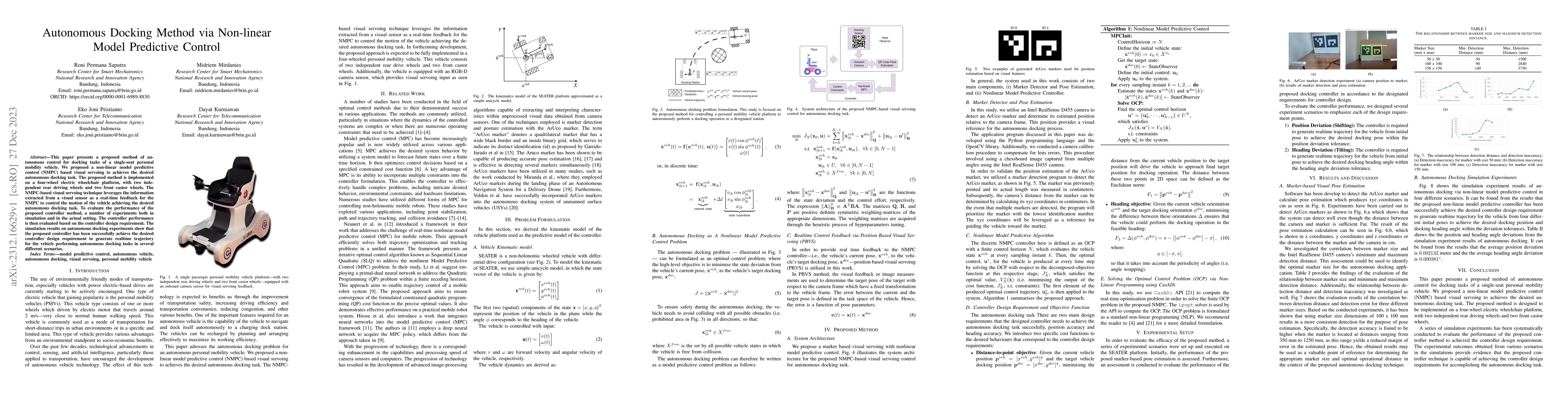 Thumbnail for Autonomous Docking Method via Non-linear Model Predictive Control
