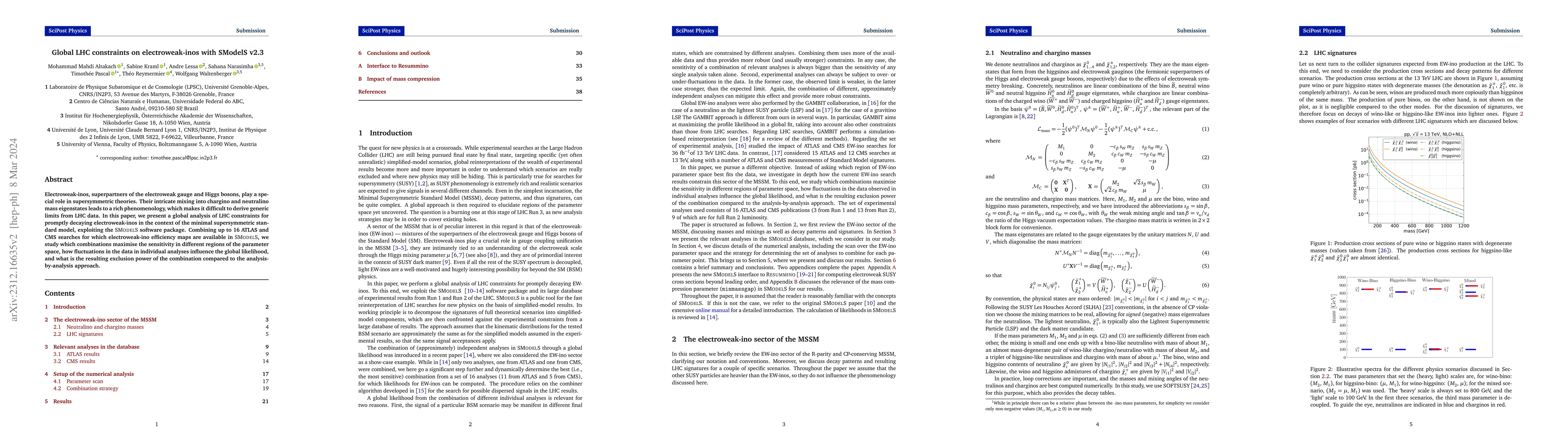 Thumbnail for Global LHC constraints on electroweak-inos with SModelS v2.3