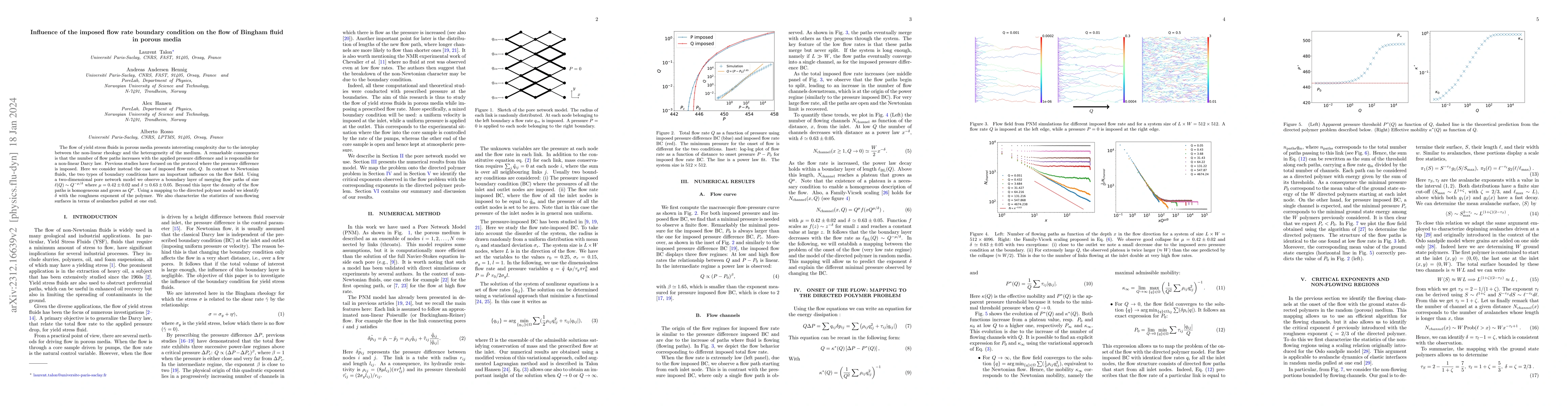 Thumbnail for Influence of the imposed flow rate boundary condition on the flow of
  Bingham fluid in porous media