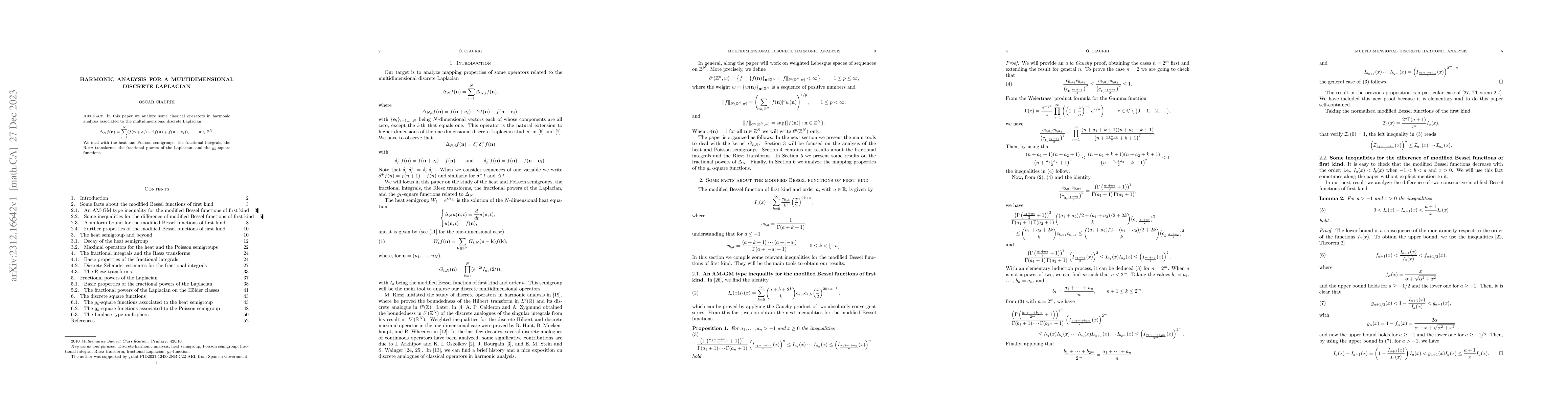 Thumbnail for Harmonic analysis for a multidimensional discrete Laplacian