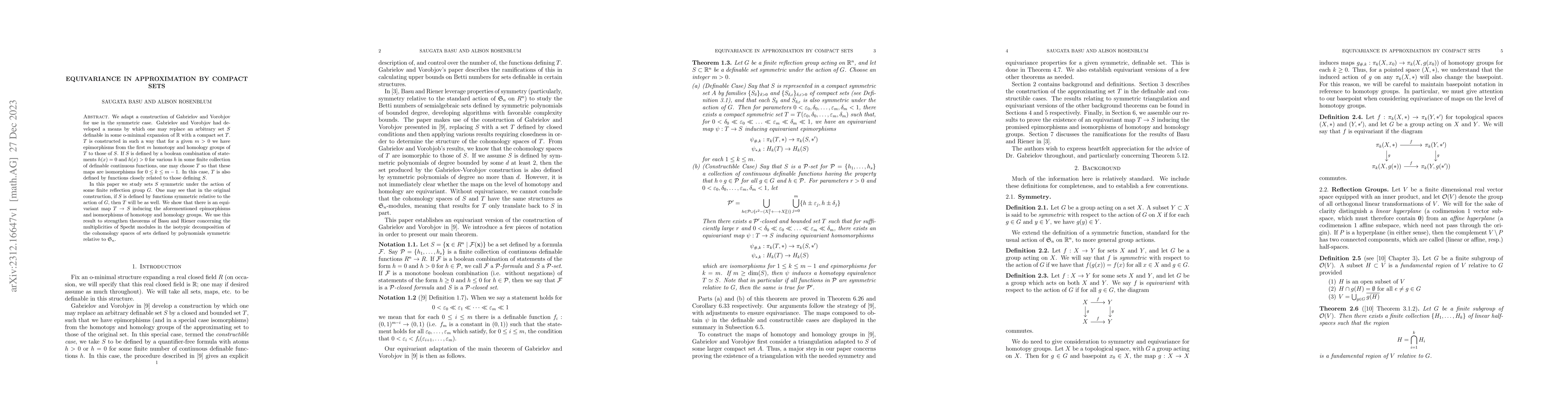 Thumbnail for Equivariance in Approximation by Compact Sets