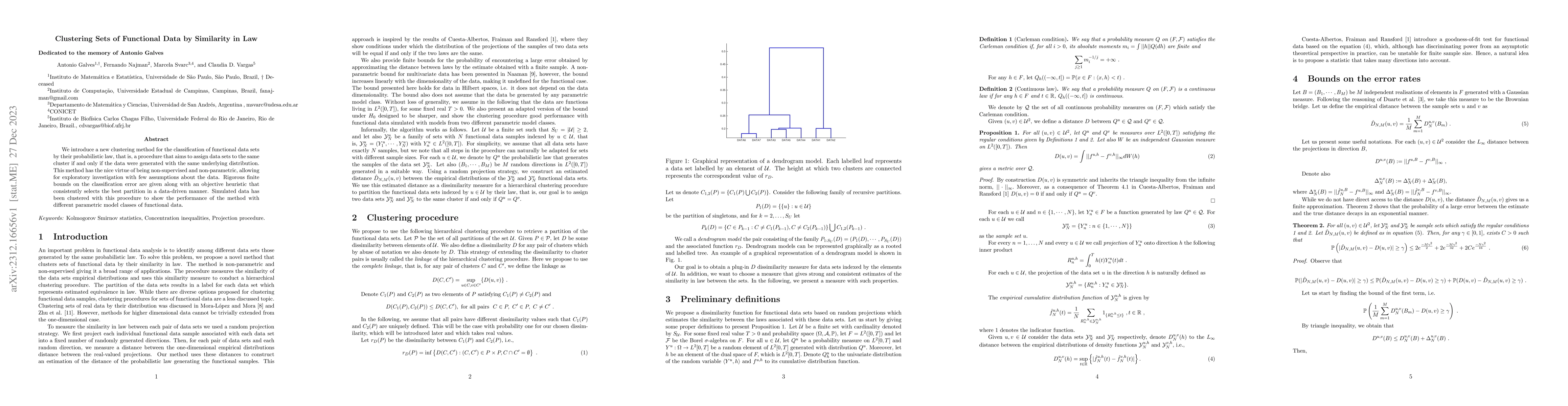 Thumbnail for Clustering Sets of Functional Data by Similarity in Law