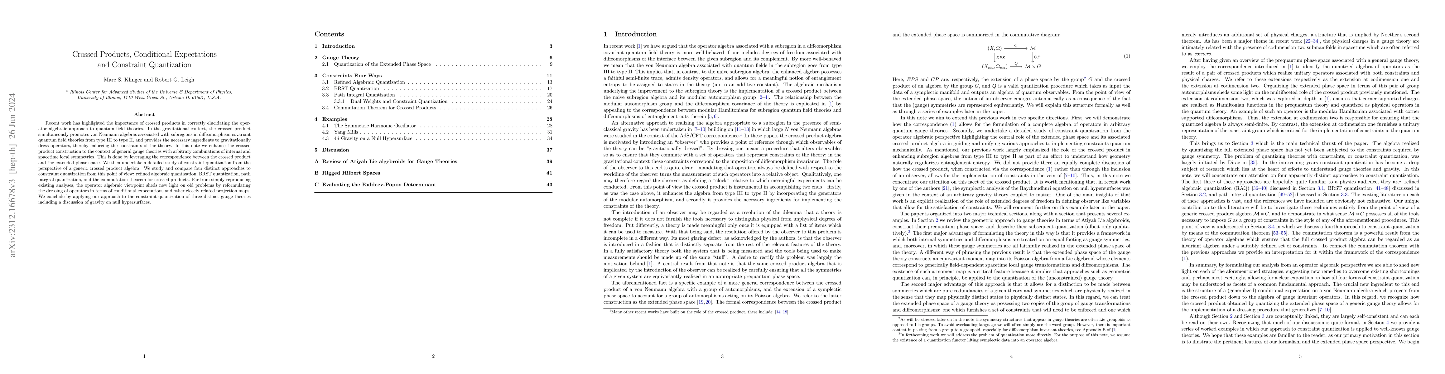 Thumbnail for Crossed Products, Conditional Expectations and Constraint Quantization
