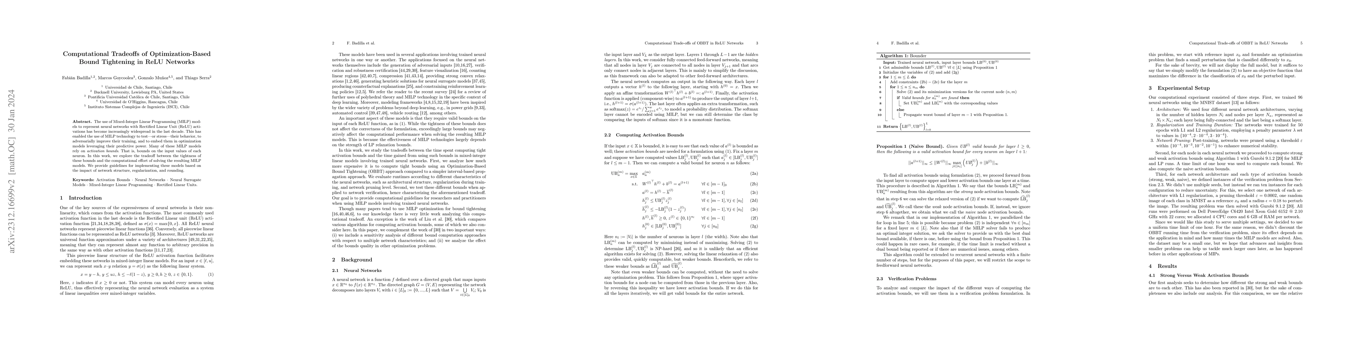 Thumbnail for Computational Tradeoffs of Optimization-Based Bound Tightening in ReLU
  Networks