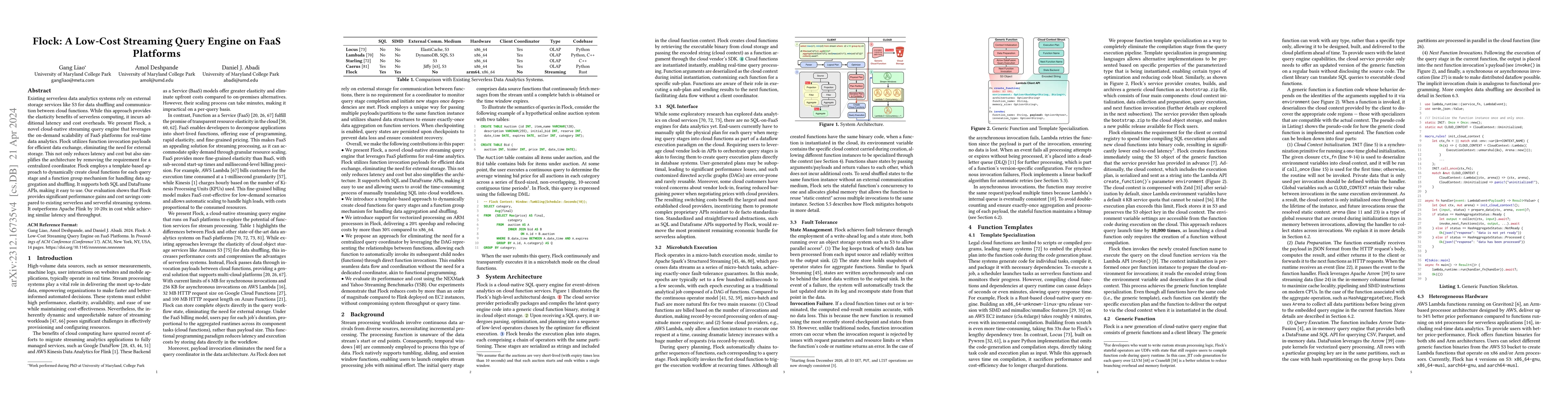 Thumbnail for Flock: A Low-Cost Streaming Query Engine on FaaS Platforms