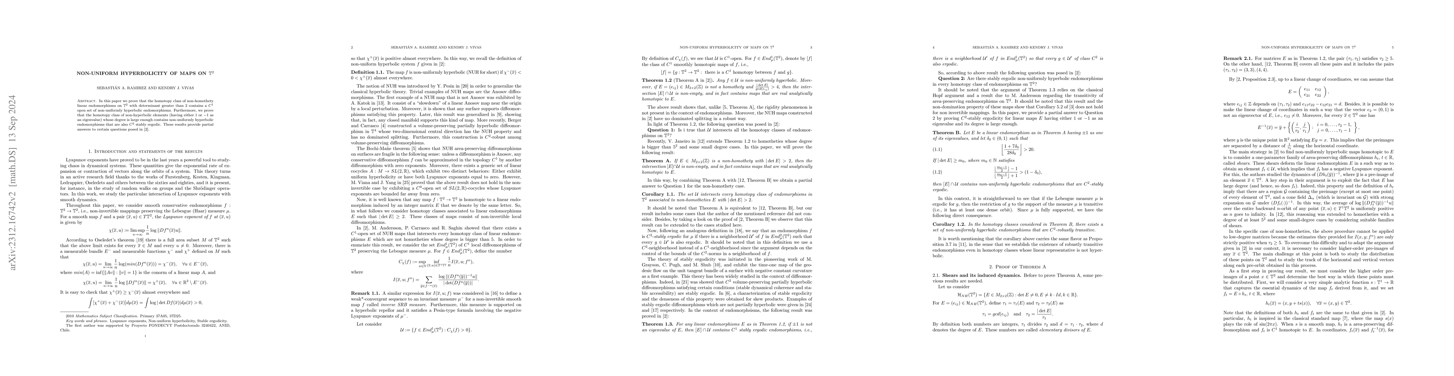Thumbnail for Non-uniform hyperbolicity of maps on $\mathbb{T}^2$