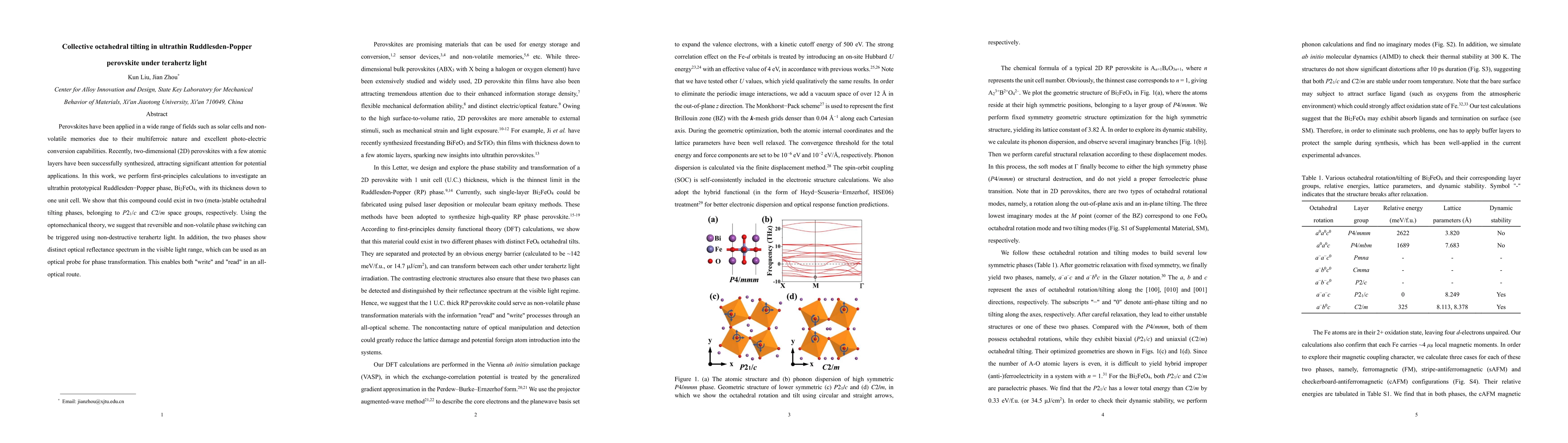 Thumbnail for Collective octahedral tilting in ultrathin Ruddlesden-Popper perovskite
  under terahertz light