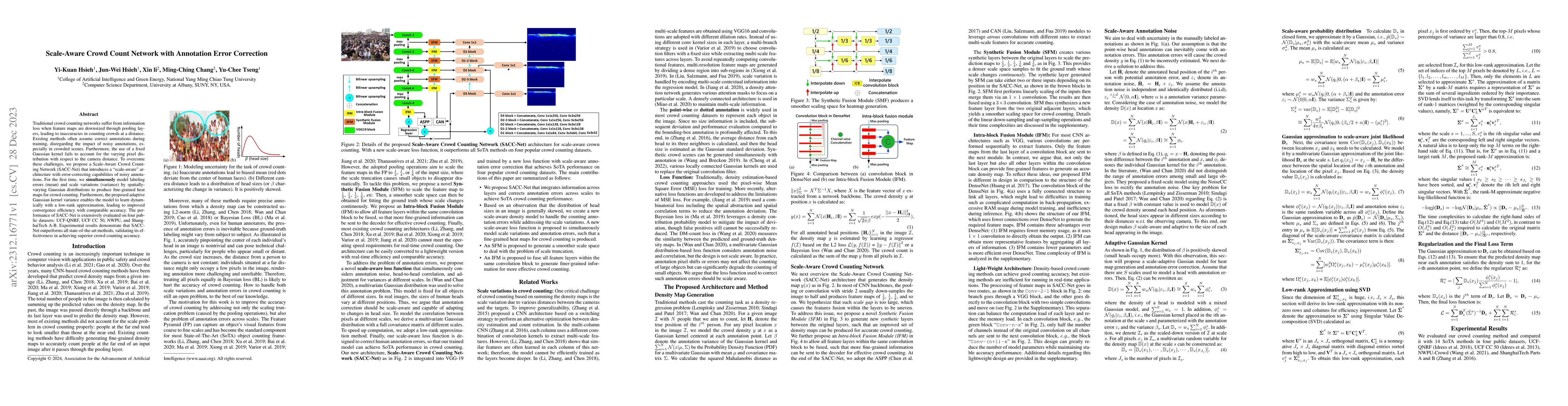 Thumbnail for Scale-Aware Crowd Count Network with Annotation Error Correction