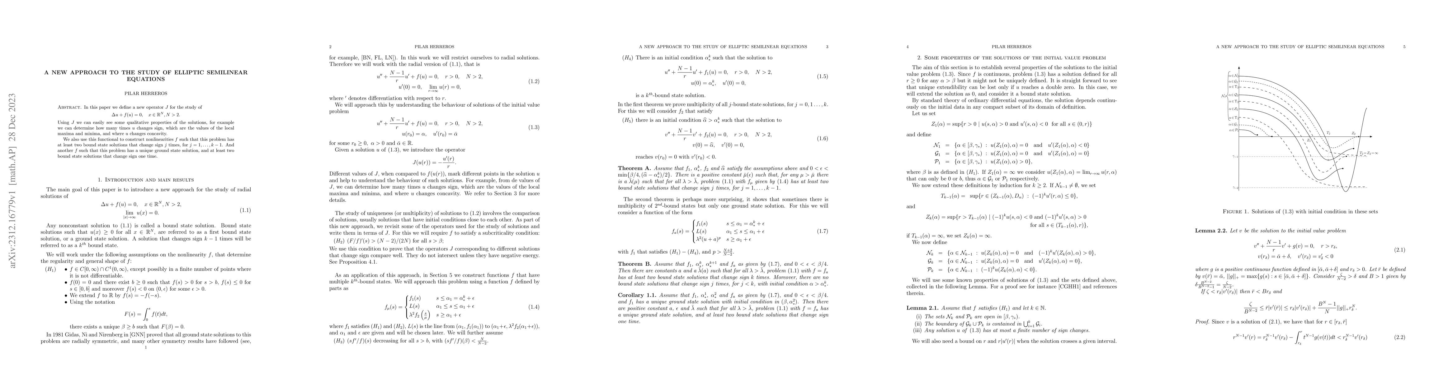 Thumbnail for A new approach to the study of elliptic semilinear equations