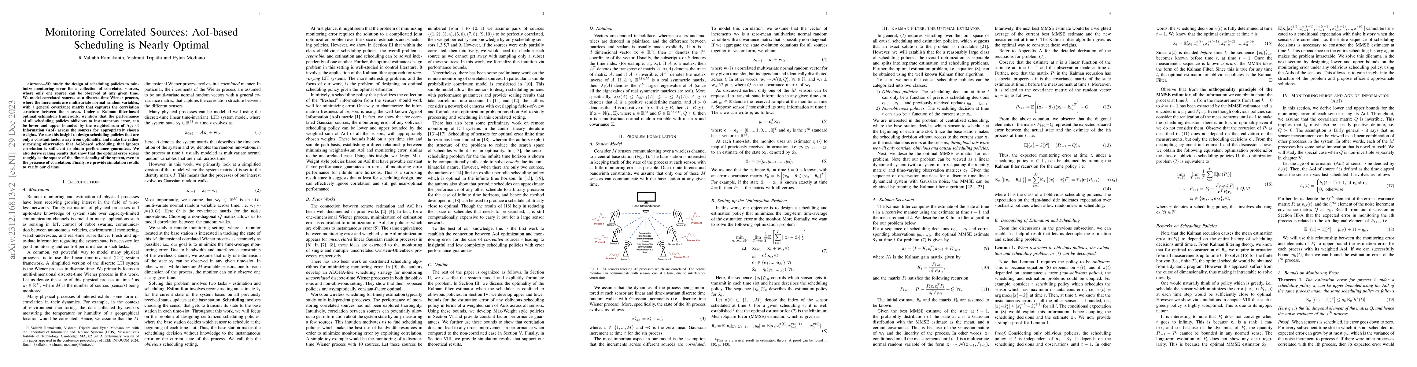 Thumbnail for Monitoring Correlated Sources: AoI-based Scheduling is Nearly Optimal