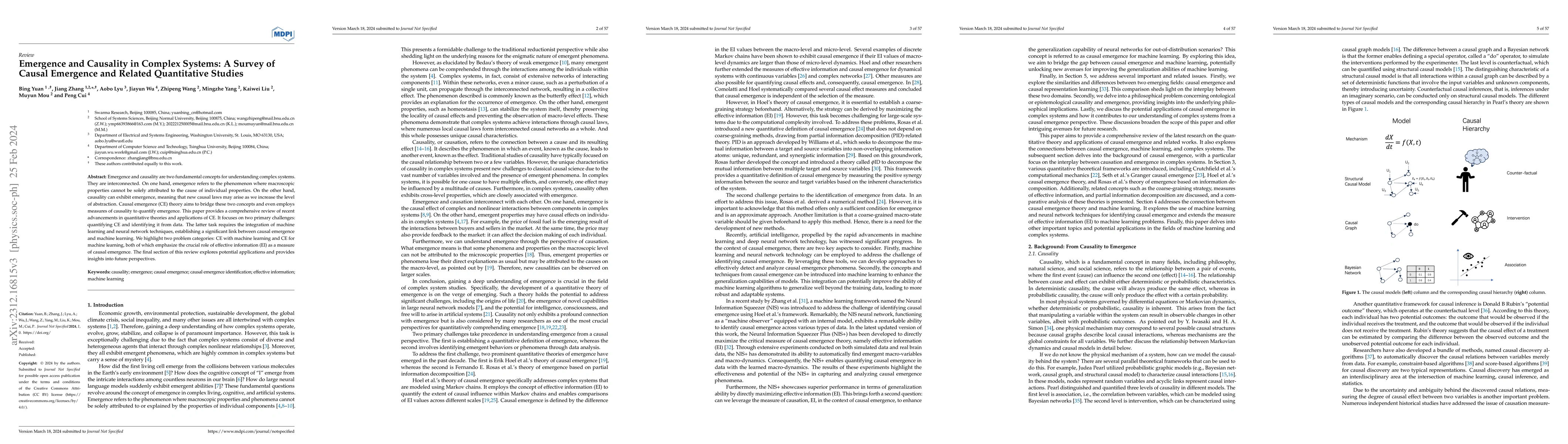 Thumbnail for Emergence and Causality in Complex Systems: A Survey on Causal Emergence
  and Related Quantitative Studies