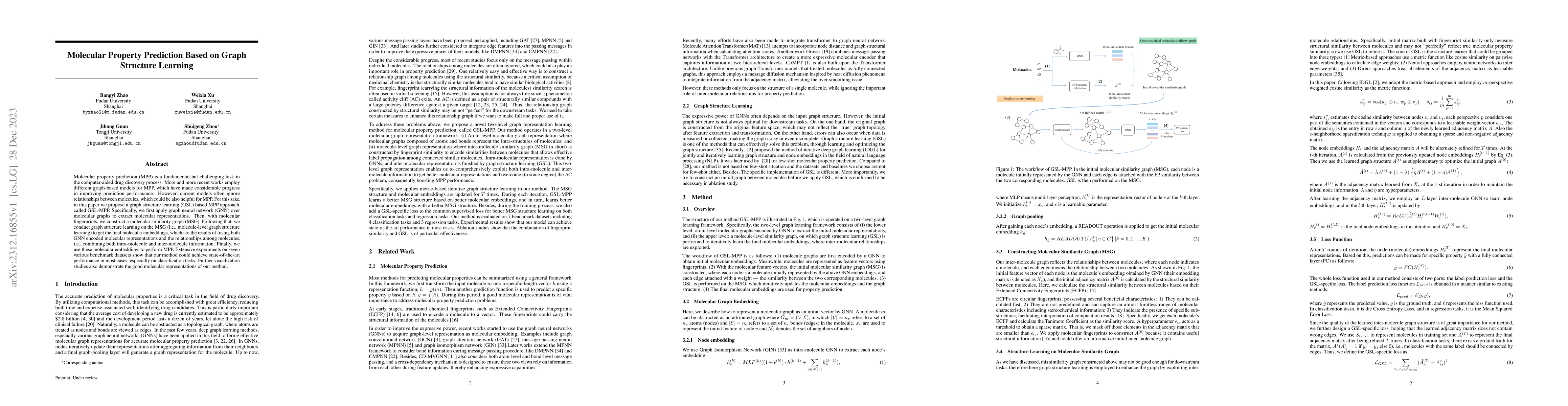 Thumbnail for Molecular Property Prediction Based on Graph Structure Learning