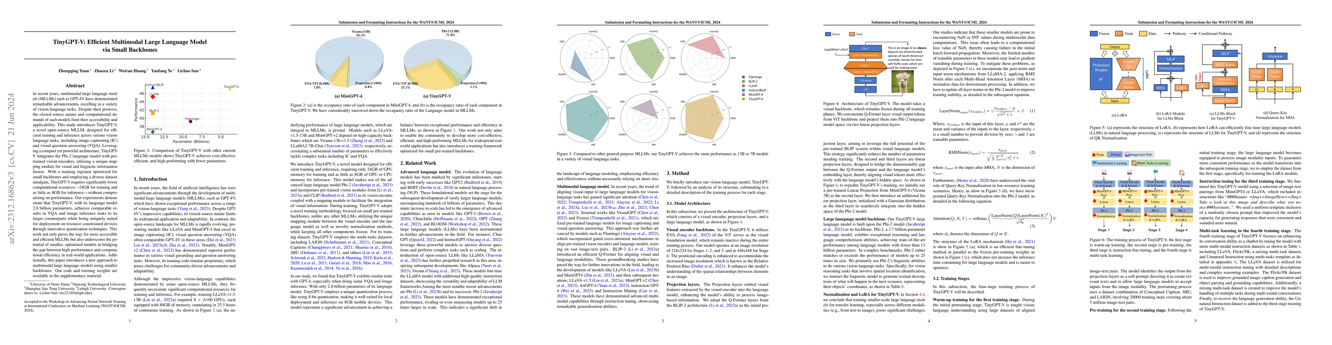 Thumbnail for TinyGPT-V: Efficient Multimodal Large Language Model via Small Backbones