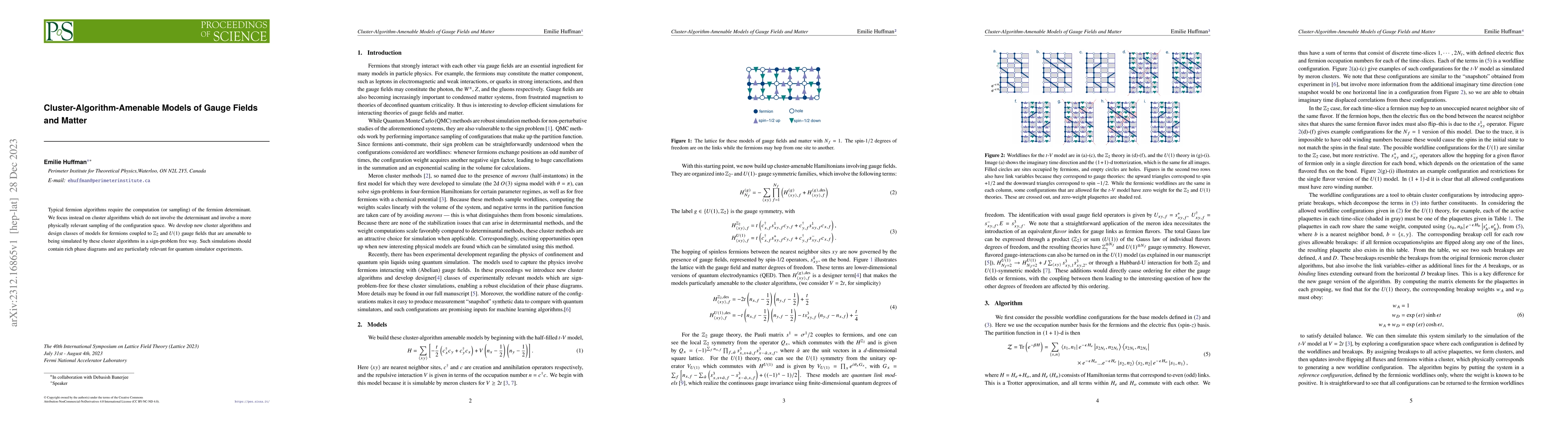 Thumbnail for Cluster-Algorithm-Amenable Models of Gauge Fields and Matter