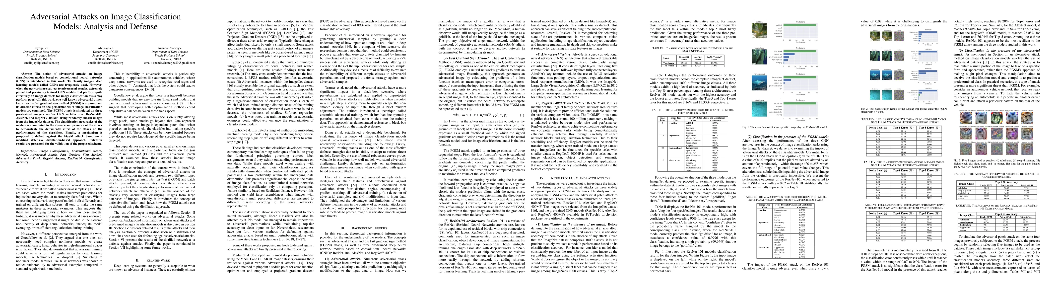 Thumbnail for Adversarial Attacks on Image Classification Models: Analysis and Defense