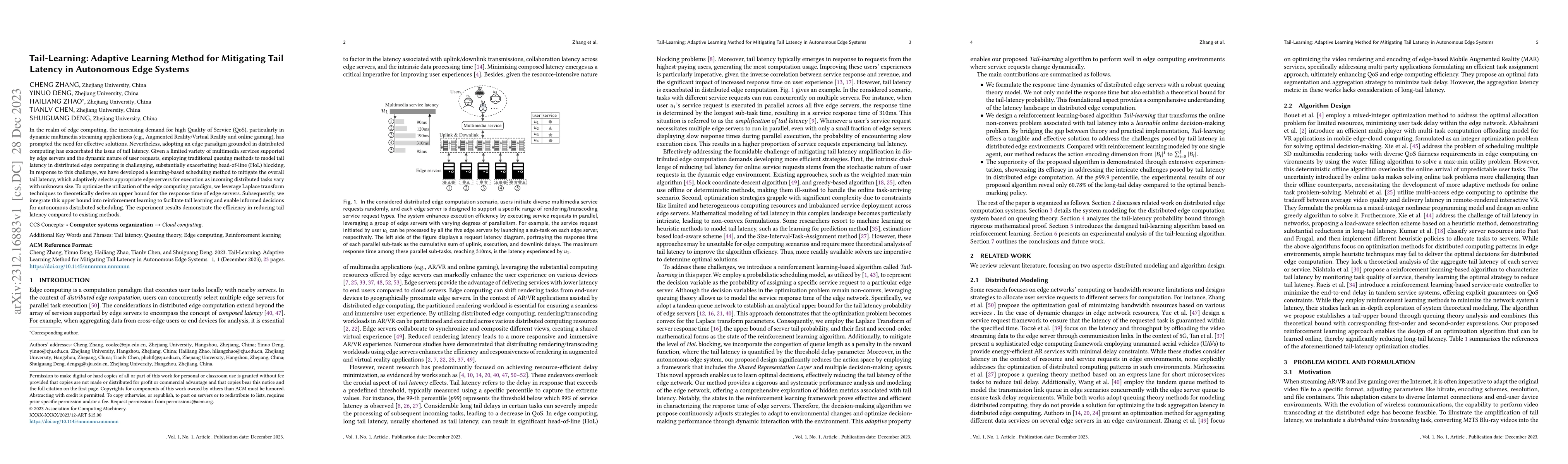 Thumbnail for Tail-Learning: Adaptive Learning Method for Mitigating Tail Latency in
  Autonomous Edge Systems