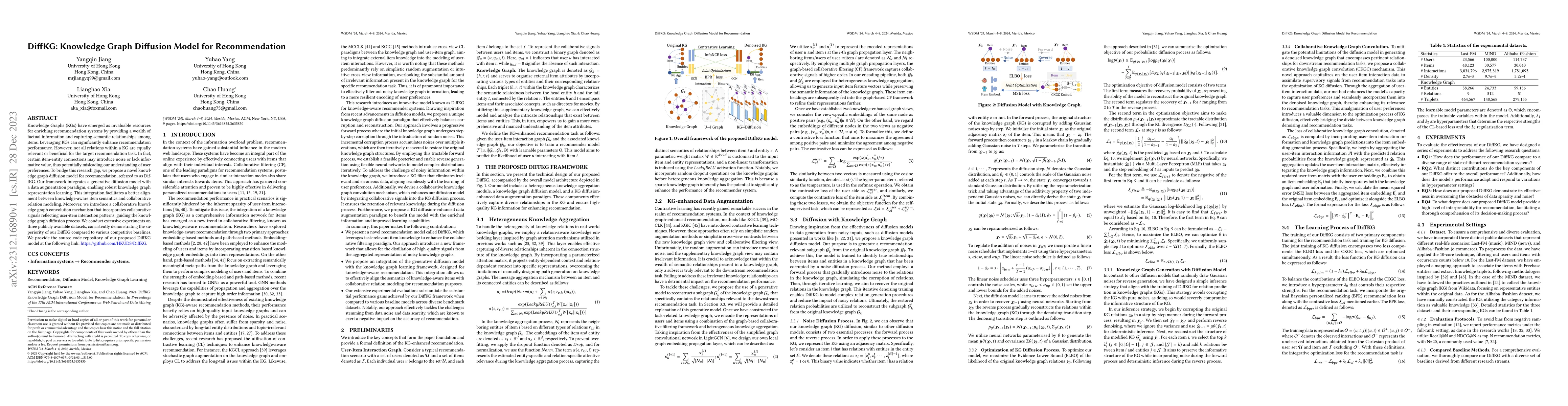 Thumbnail for DiffKG: Knowledge Graph Diffusion Model for Recommendation