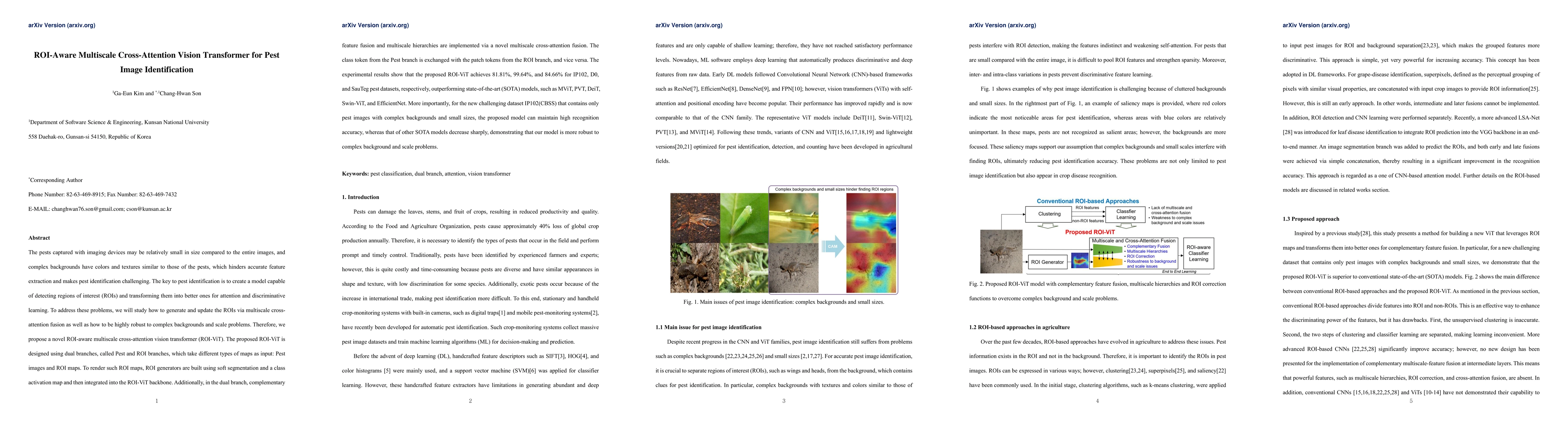 Thumbnail for ROI-Aware Multiscale Cross-Attention Vision Transformer for Pest Image
  Identification