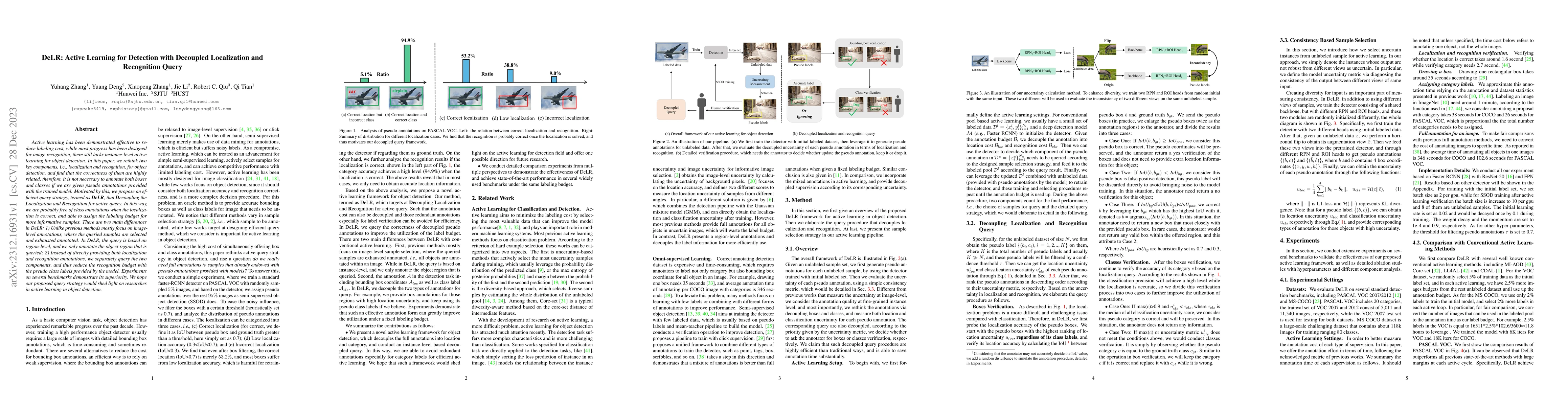 Thumbnail for DeLR: Active Learning for Detection with Decoupled Localization and
  Recognition Query