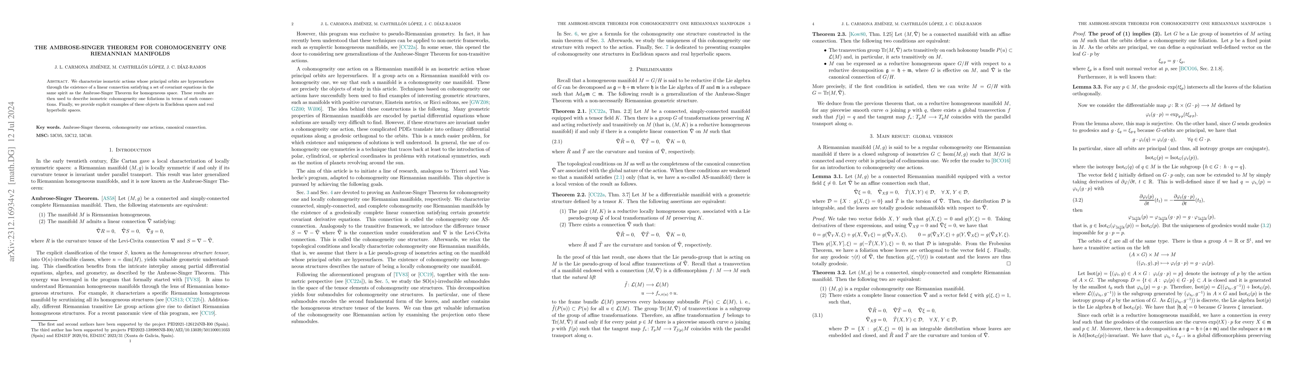 Thumbnail for The Ambrose-Singer Theorem for cohomogeneity one Riemannian manifolds