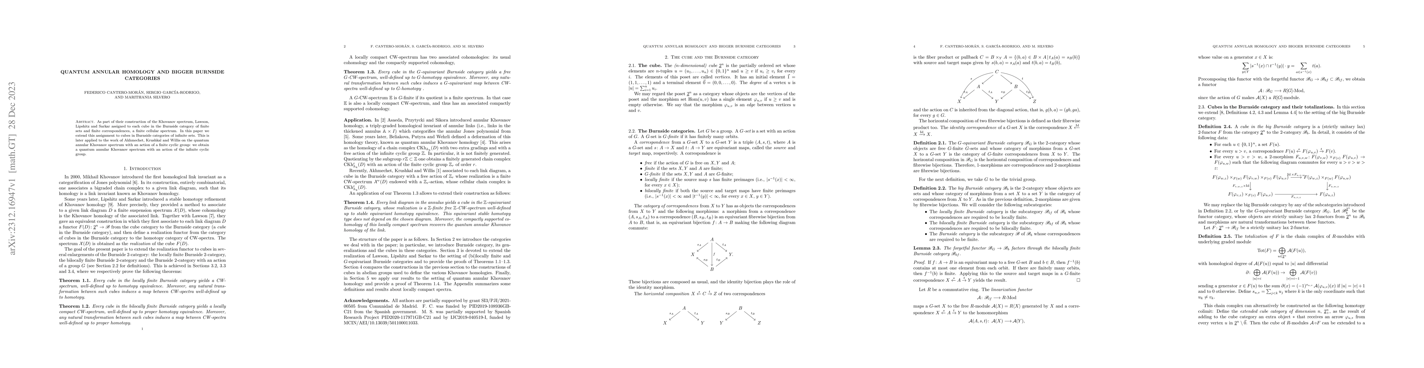 Thumbnail for Quantum annular homology and bigger Burnside categories