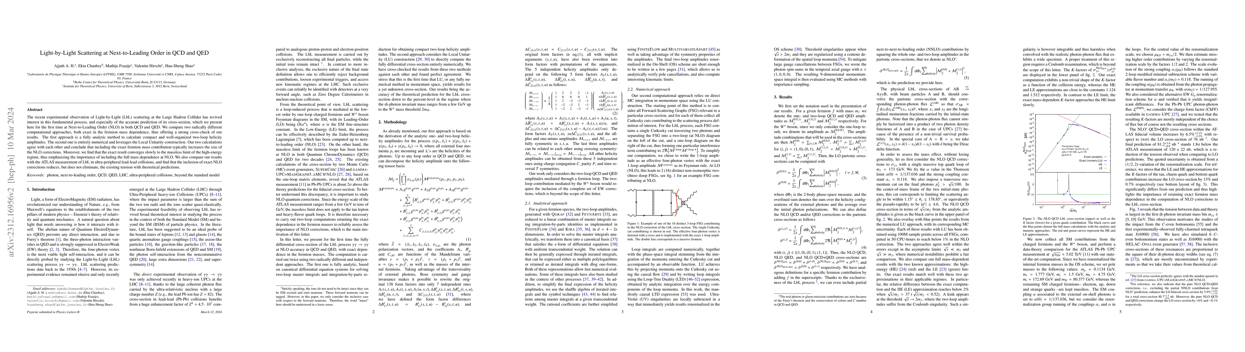 Thumbnail for Light-by-Light Scattering at Next-to-Leading Order in QCD and QED